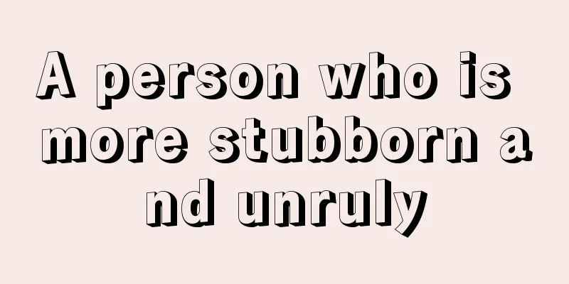 A person who is more stubborn and unruly