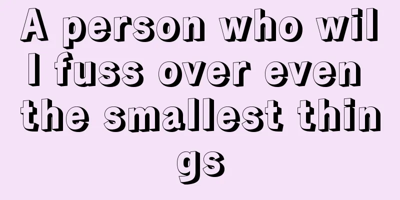 A person who will fuss over even the smallest things