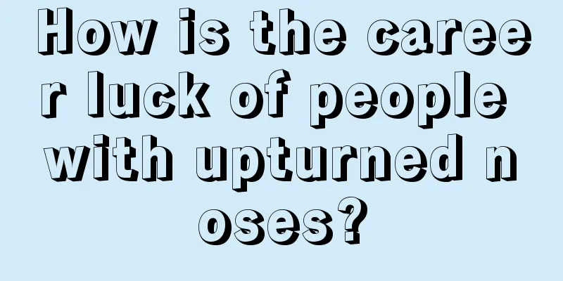 How is the career luck of people with upturned noses?