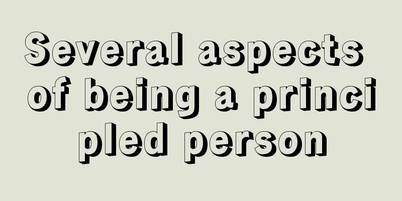 Several aspects of being a principled person