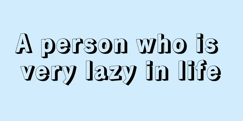 A person who is very lazy in life
