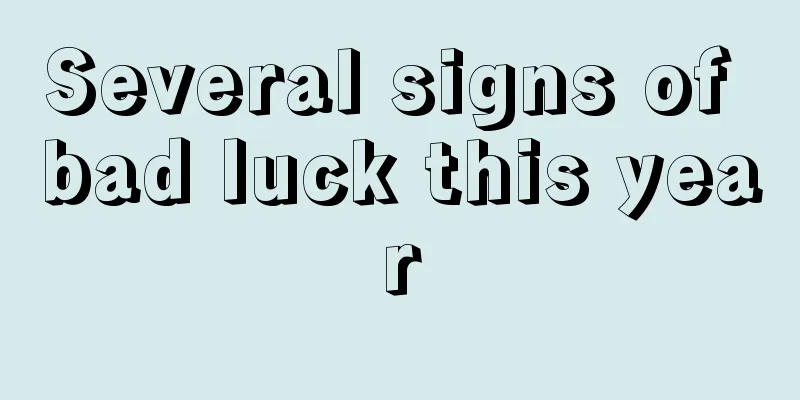 Several signs of bad luck this year