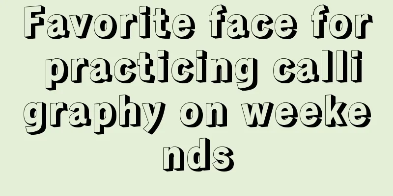 Favorite face for practicing calligraphy on weekends