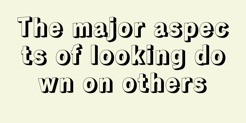 The major aspects of looking down on others