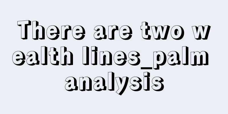 There are two wealth lines_palm analysis