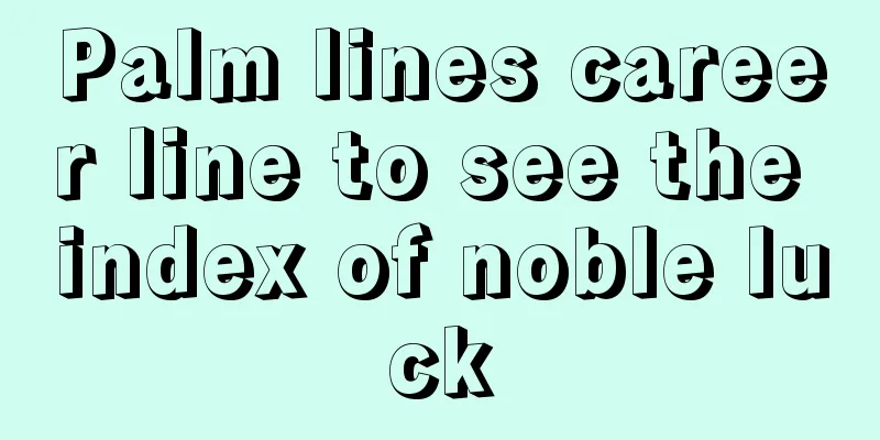 Palm lines career line to see the index of noble luck