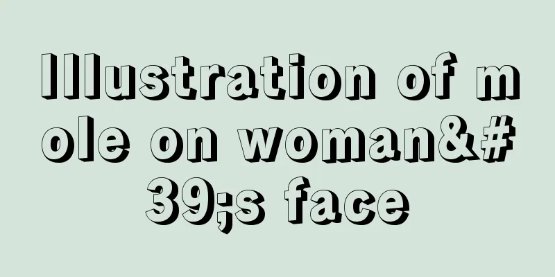 Illustration of mole on woman's face