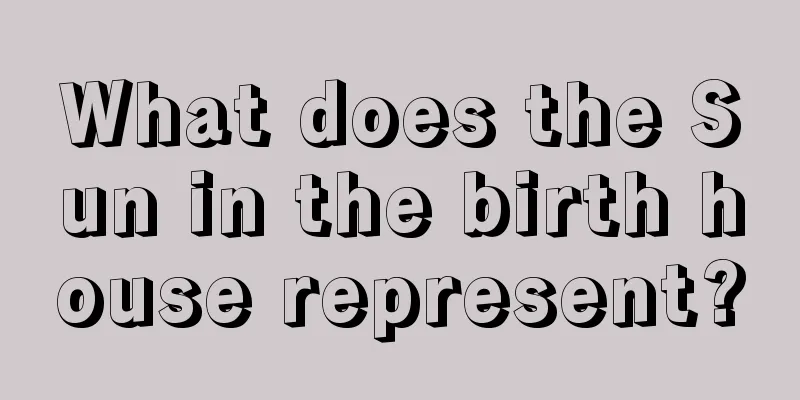 What does the Sun in the birth house represent?