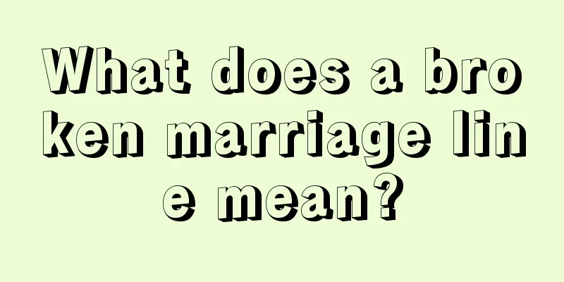 What does a broken marriage line mean?