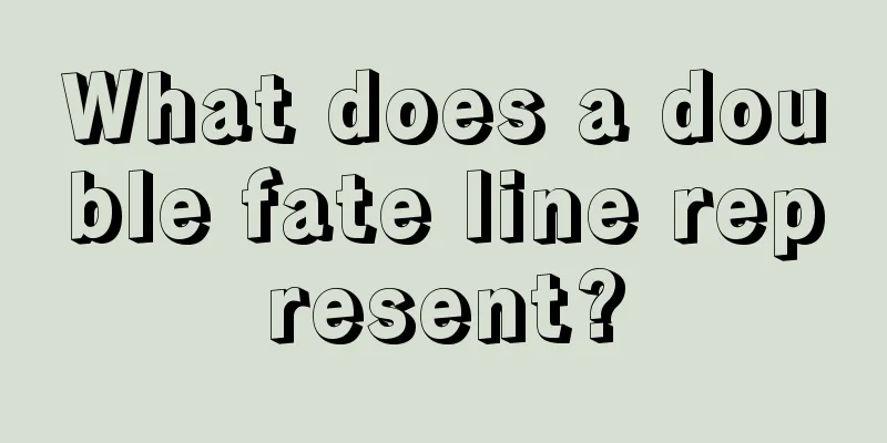 What does a double fate line represent?