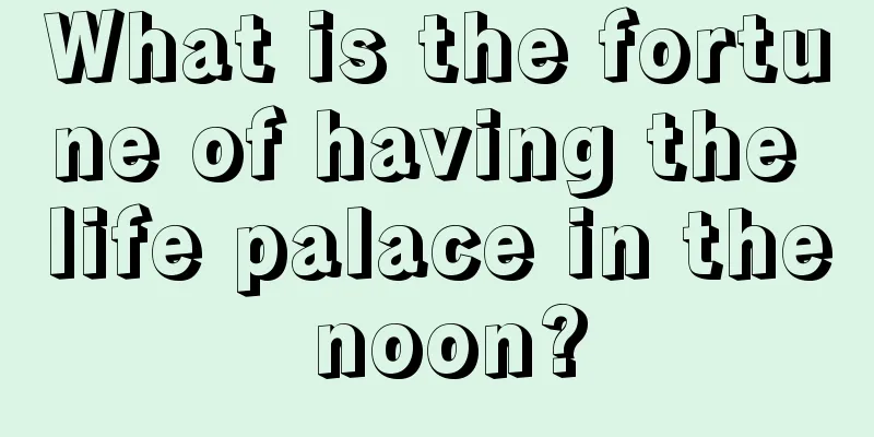 What is the fortune of having the life palace in the noon?