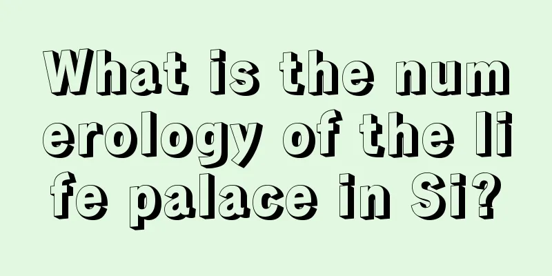 What is the numerology of the life palace in Si?