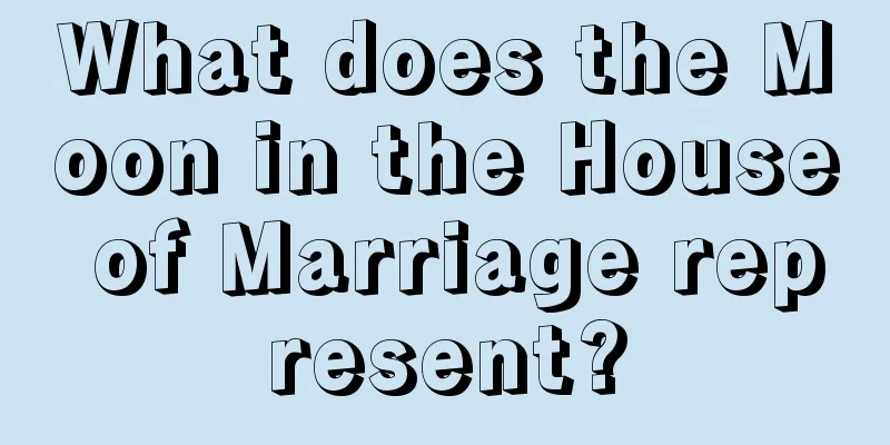 What does the Moon in the House of Marriage represent?
