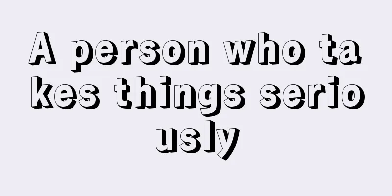 A person who takes things seriously