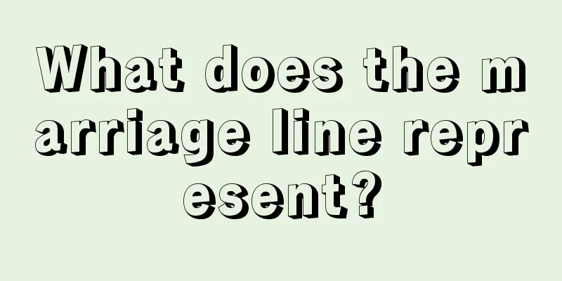 What does the marriage line represent?