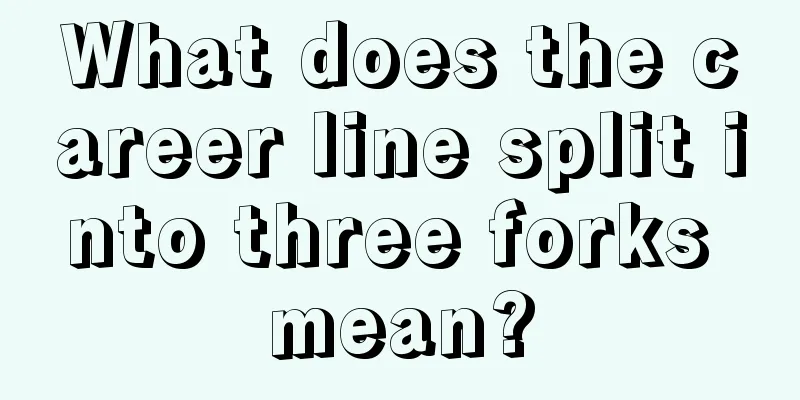 What does the career line split into three forks mean?