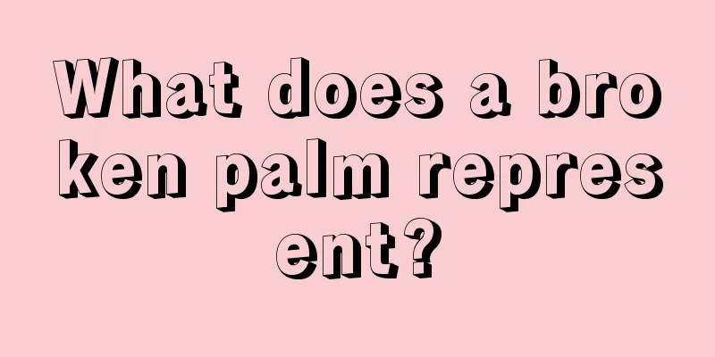 What does a broken palm represent?