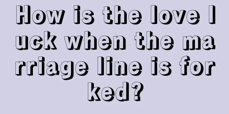 How is the love luck when the marriage line is forked?