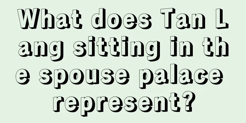 What does Tan Lang sitting in the spouse palace represent?