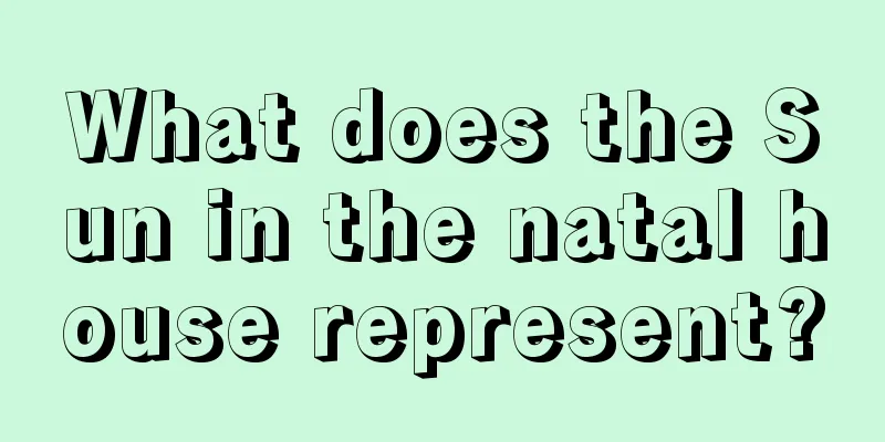 What does the Sun in the natal house represent?
