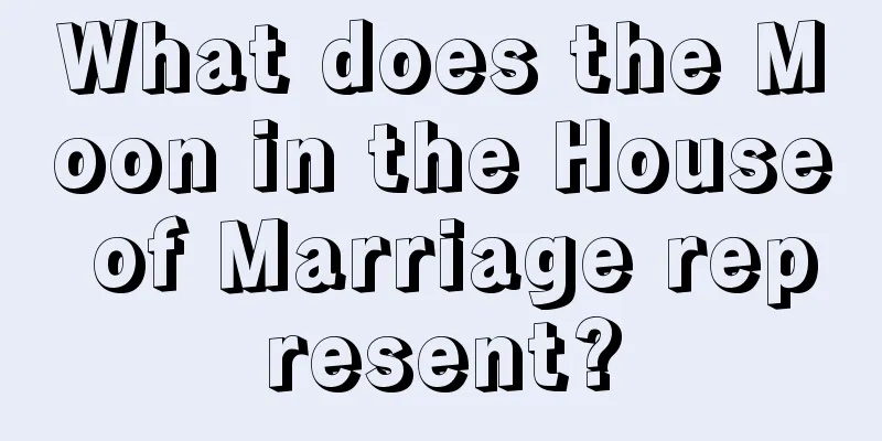 What does the Moon in the House of Marriage represent?