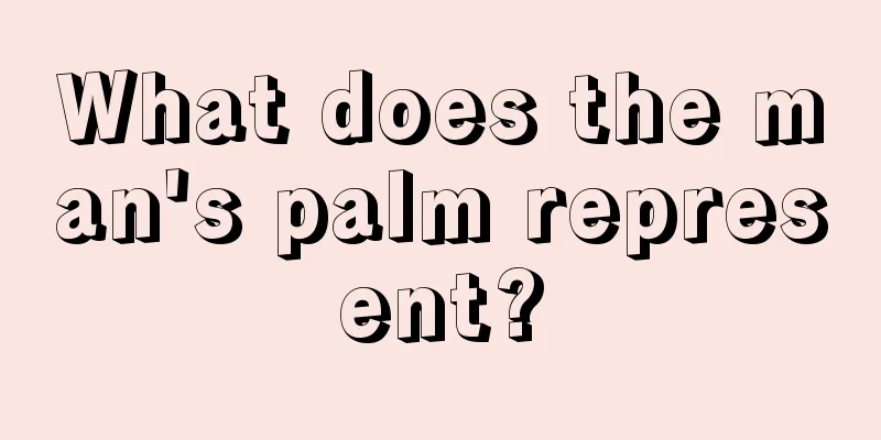 What does the man's palm represent?