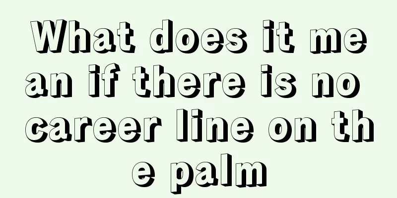 What does it mean if there is no career line on the palm