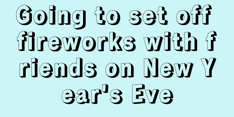 Going to set off fireworks with friends on New Year's Eve