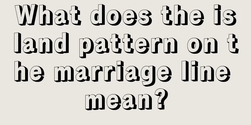 What does the island pattern on the marriage line mean?