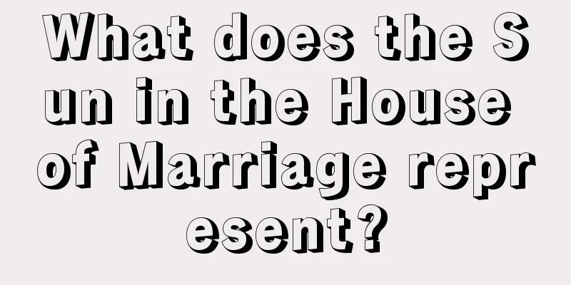 What does the Sun in the House of Marriage represent?