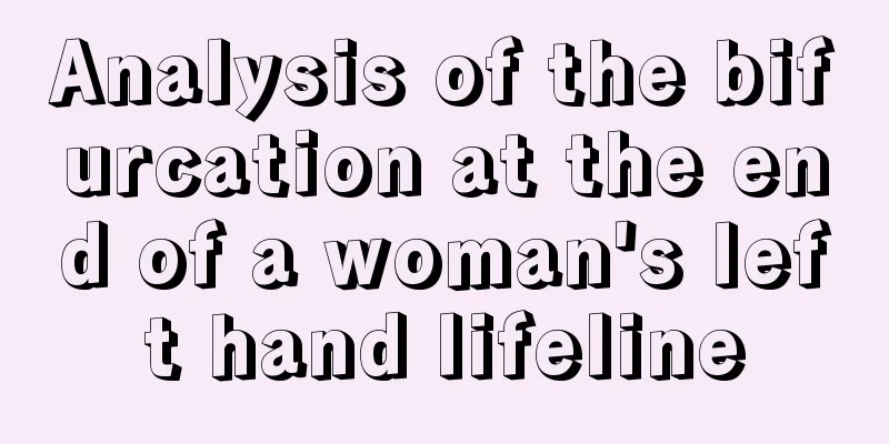 Analysis of the bifurcation at the end of a woman's left hand lifeline