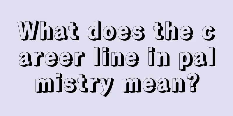 What does the career line in palmistry mean?
