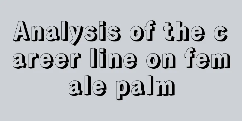 Analysis of the career line on female palm