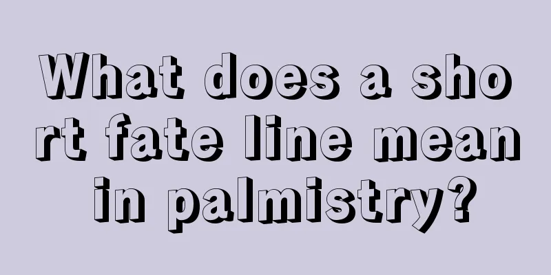 What does a short fate line mean in palmistry?