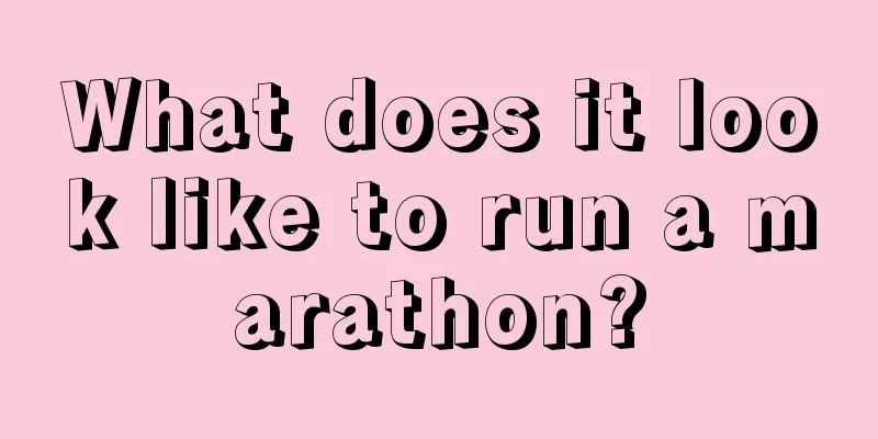 What does it look like to run a marathon?