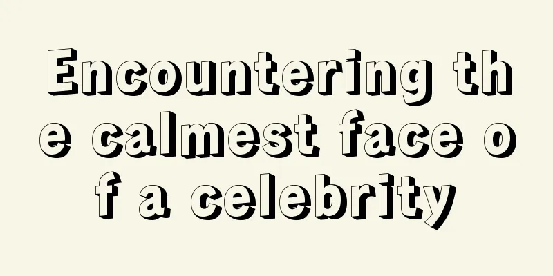 Encountering the calmest face of a celebrity