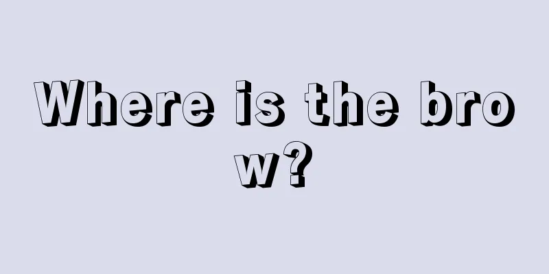 Where is the brow?