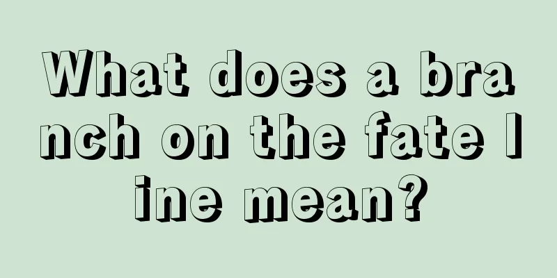 What does a branch on the fate line mean?