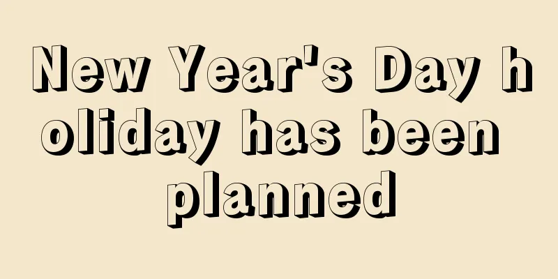 New Year's Day holiday has been planned