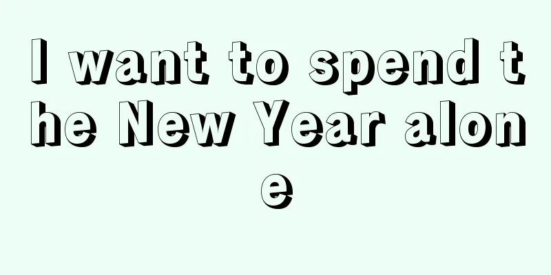 I want to spend the New Year alone
