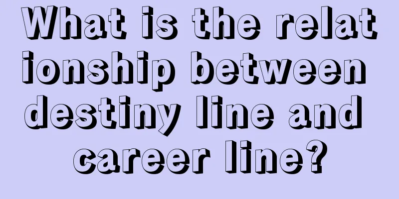 What is the relationship between destiny line and career line?
