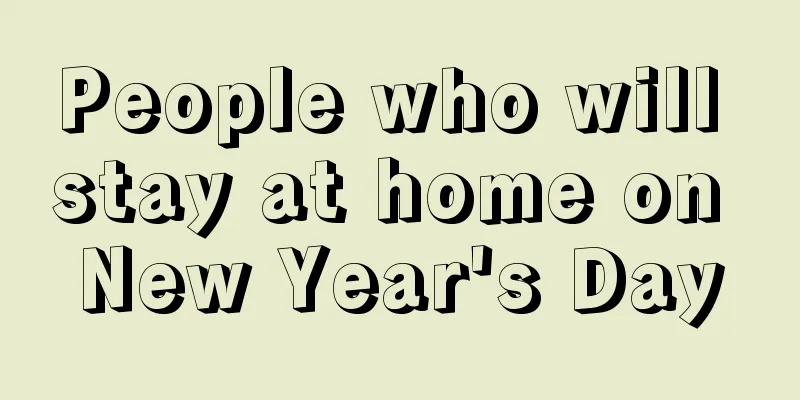 People who will stay at home on New Year's Day