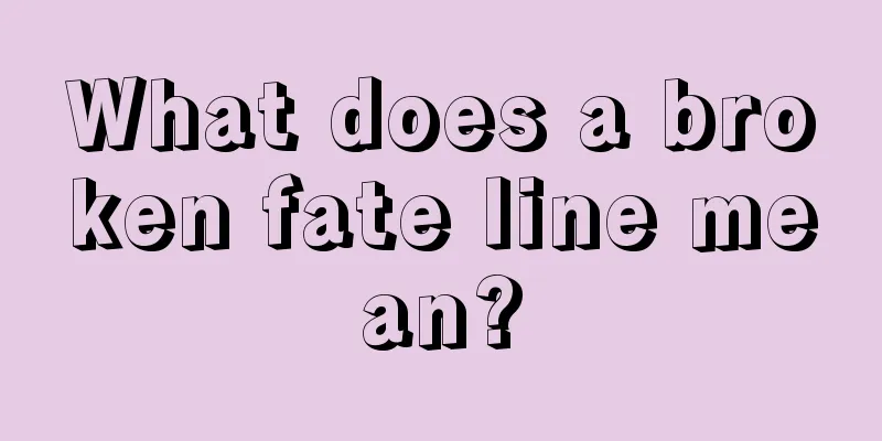 What does a broken fate line mean?