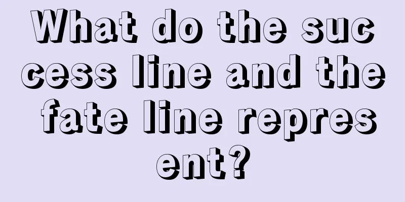 What do the success line and the fate line represent?