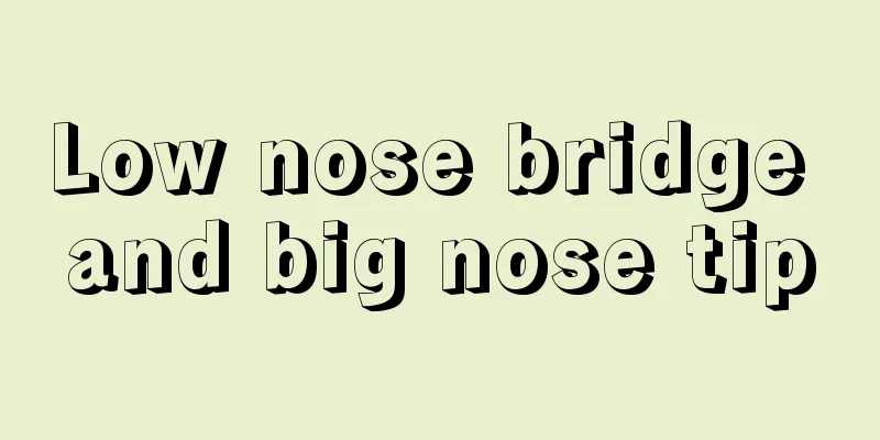Low nose bridge and big nose tip