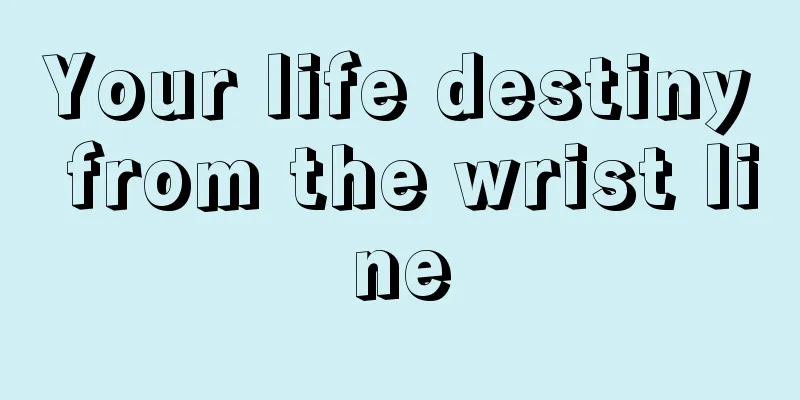 Your life destiny from the wrist line