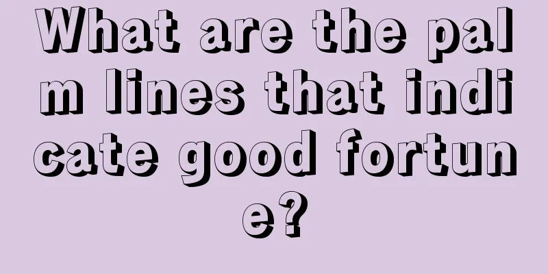 What are the palm lines that indicate good fortune?