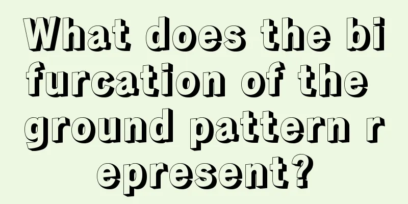 What does the bifurcation of the ground pattern represent?