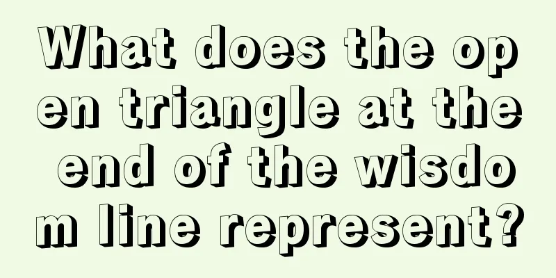 What does the open triangle at the end of the wisdom line represent?