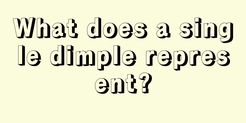 What does a single dimple represent?